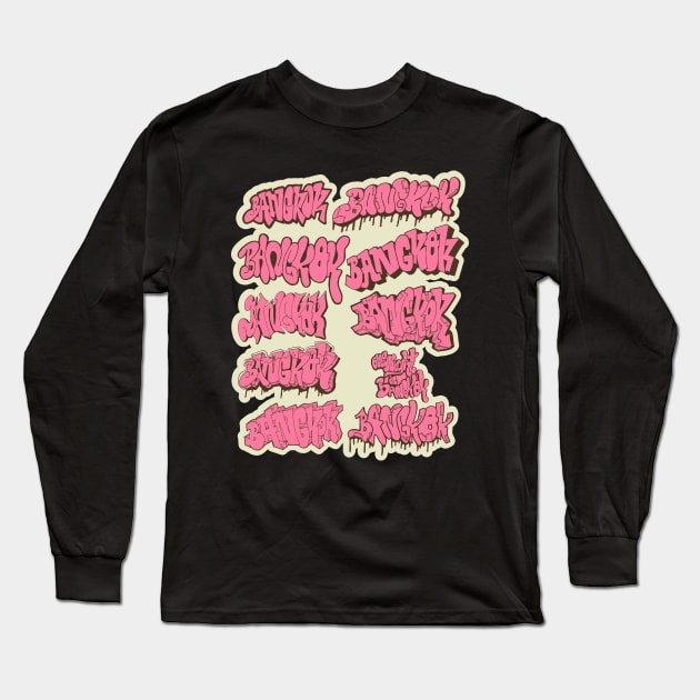 Bangkok Graffiti, Wildstyle Pieces „Bangkok“ Long Sleeve T-Shirt by Boogosh